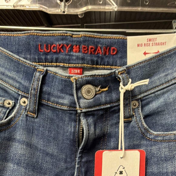 Lucky Brand Denim - Lucky Brand Women's Sweet Straight Jeans 26W Blue Medium Wash Denim Mid Rise
